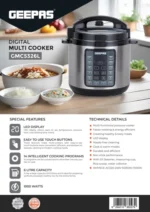 زودپز پلوپز 6 لیتری جیپاس مدل GMC5326 - Image 3